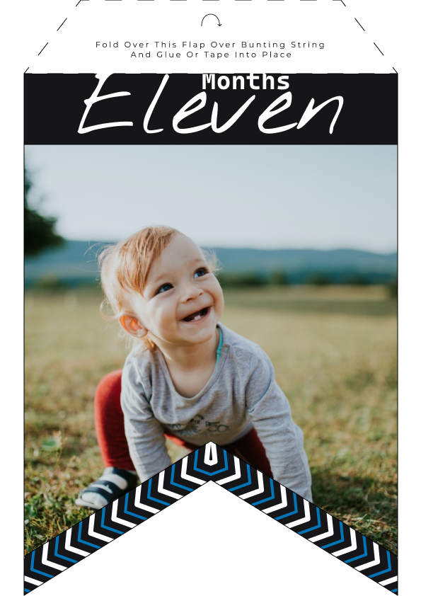 Baby first birthday banner, photo banner digital, canva personalized baby photo banner, canva photography, photo banner for pictures