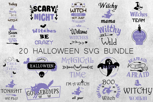 Halloween Svg Bundle, Halloween Clipart, Halloween Signs, Happy Halloween Svg, Ghost Svg, Witch Svg, Silhouette, Cut File For Cricut, Png