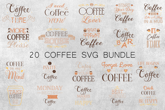 Coffee SVG Bundle, Coffee Quotes SVG file, Coffee funny SVG, coffee svg for cricut silhouette, cut file, cricut file, png, mug svg