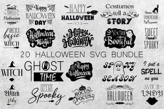 Halloween SVG Bundle, Halloween Quotes Svg, Witch Svg, Ghost Svg, Witch Shirt SVG, Halloween Shirt svg, Cut Files for Cricut, Silhouette