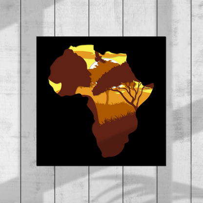 3D African Woman Shadow Box, Woman svg, African cut files, Girl laser cut, African women cricut, Woman Cardstock, African 3D layer svg