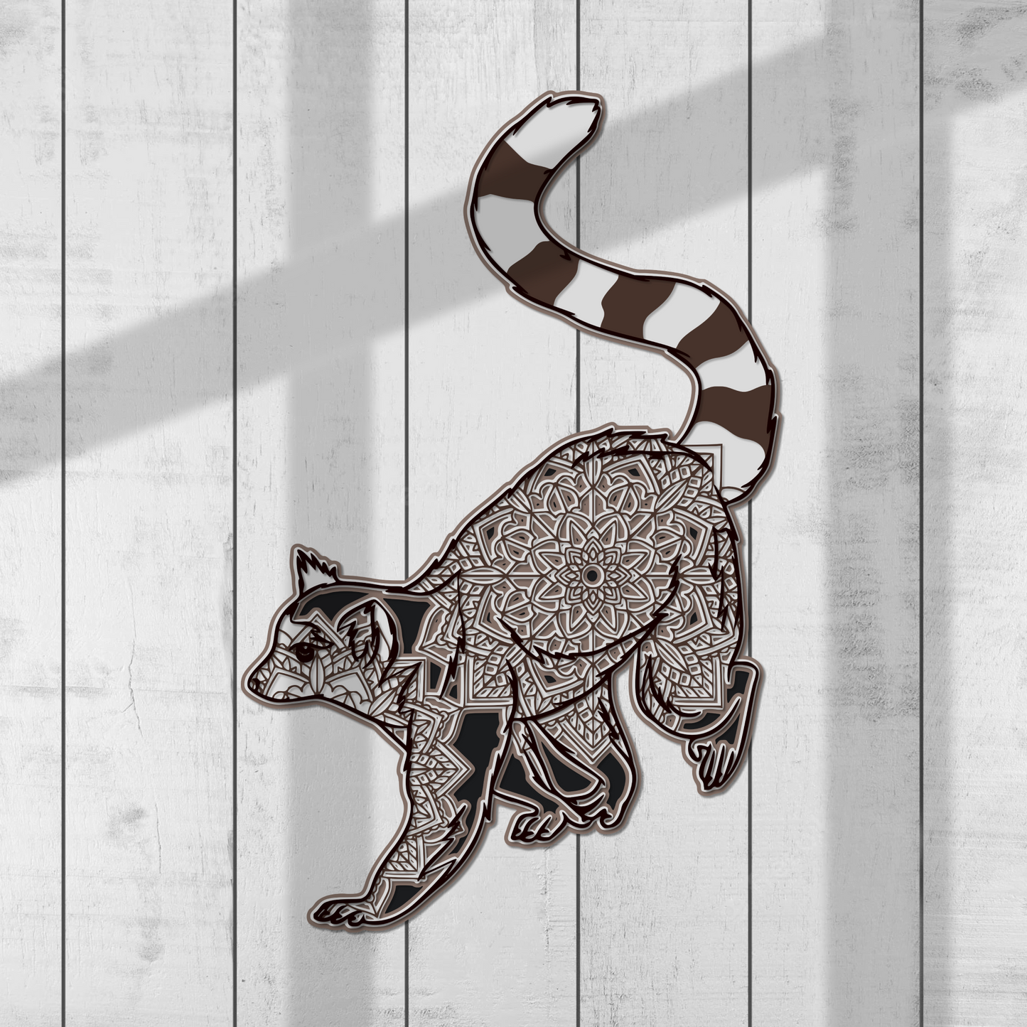 Lemurs Shadow Box 3D Svg ,Lemurs 3D Svg ,Lemurs 3D Box Svg ,Lemurs Light Box Svg ,Layered Cardstock Art, Shadow Box Template