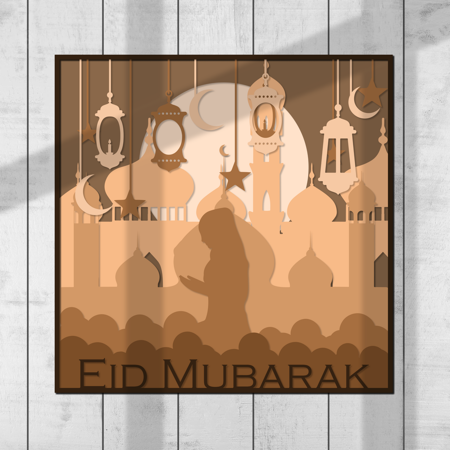 Ramadan Shadow Box Svg Cricut, Islamic Shadowbox Art, 3D Lightbox Svg, Eid Decoration, Papercut Light Box Template, Layered Laser Cut Files