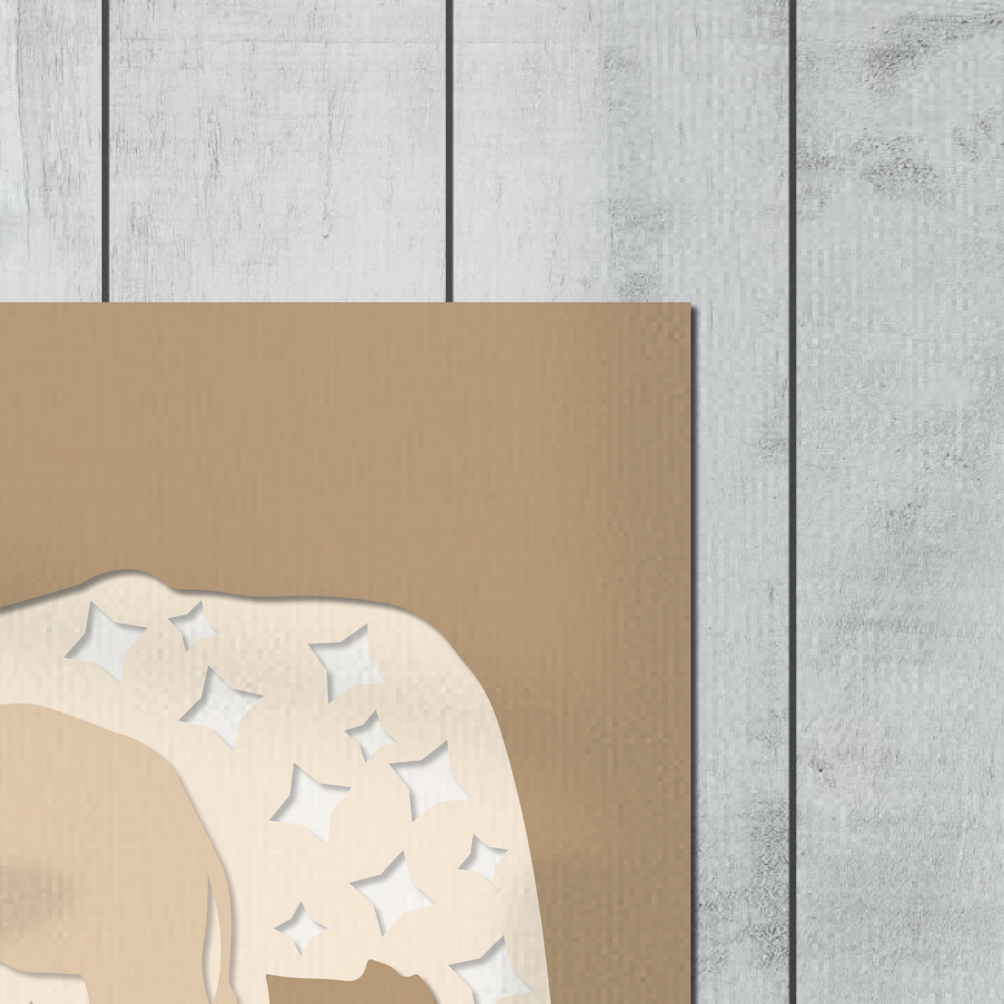 Elephant Shadow Box SVG, 3D Animal SVG, Nursery Room Decor, Birthday Gift For Kids, Safari 3D Layer SVG, For Cricut Project, For Silhouette