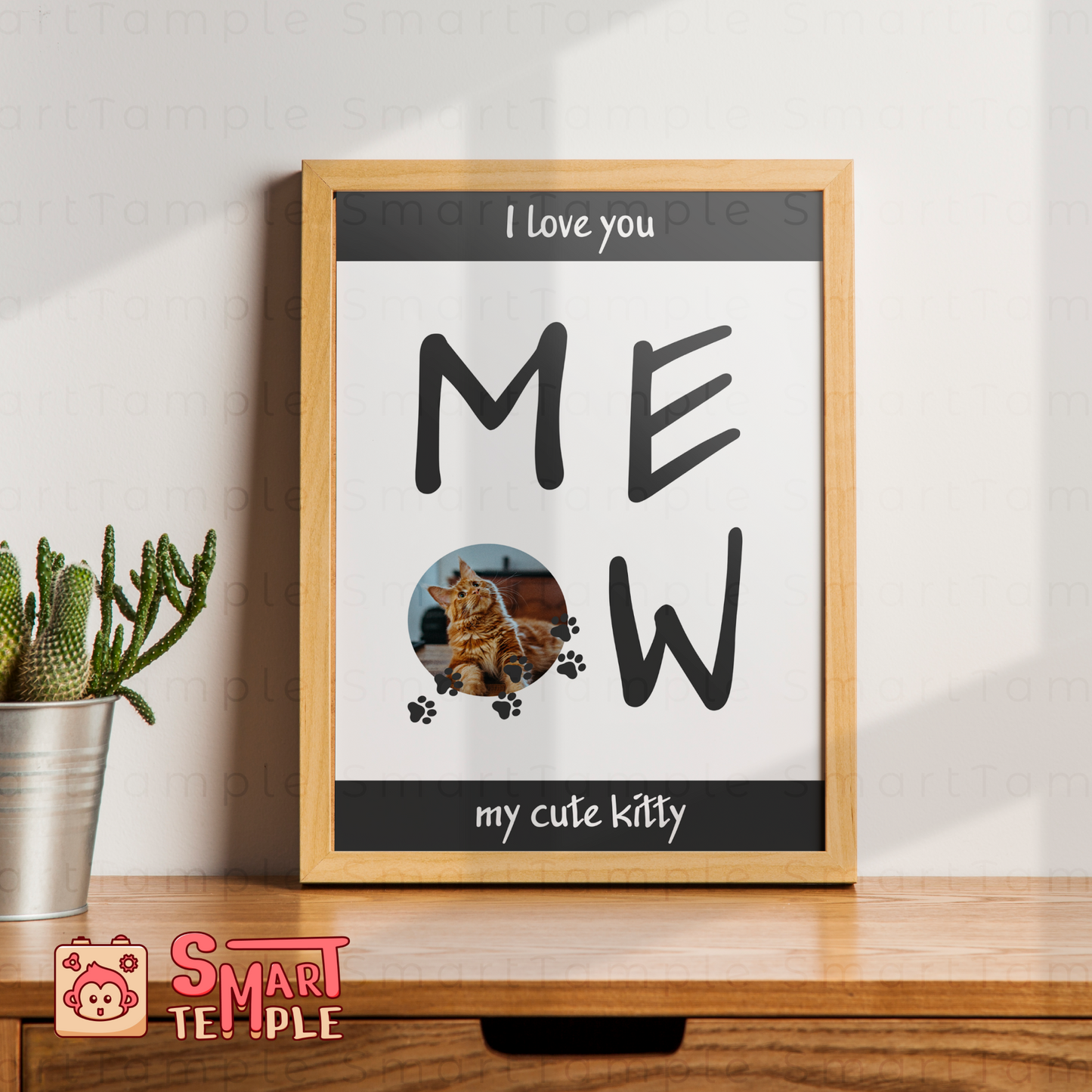 Cat Photo Collage Canva Template Cat Picture Frame Cat Lover Gift Pet Photo Collage Cat Memorial Collage Custom Cat Collage Custom Cat Gift