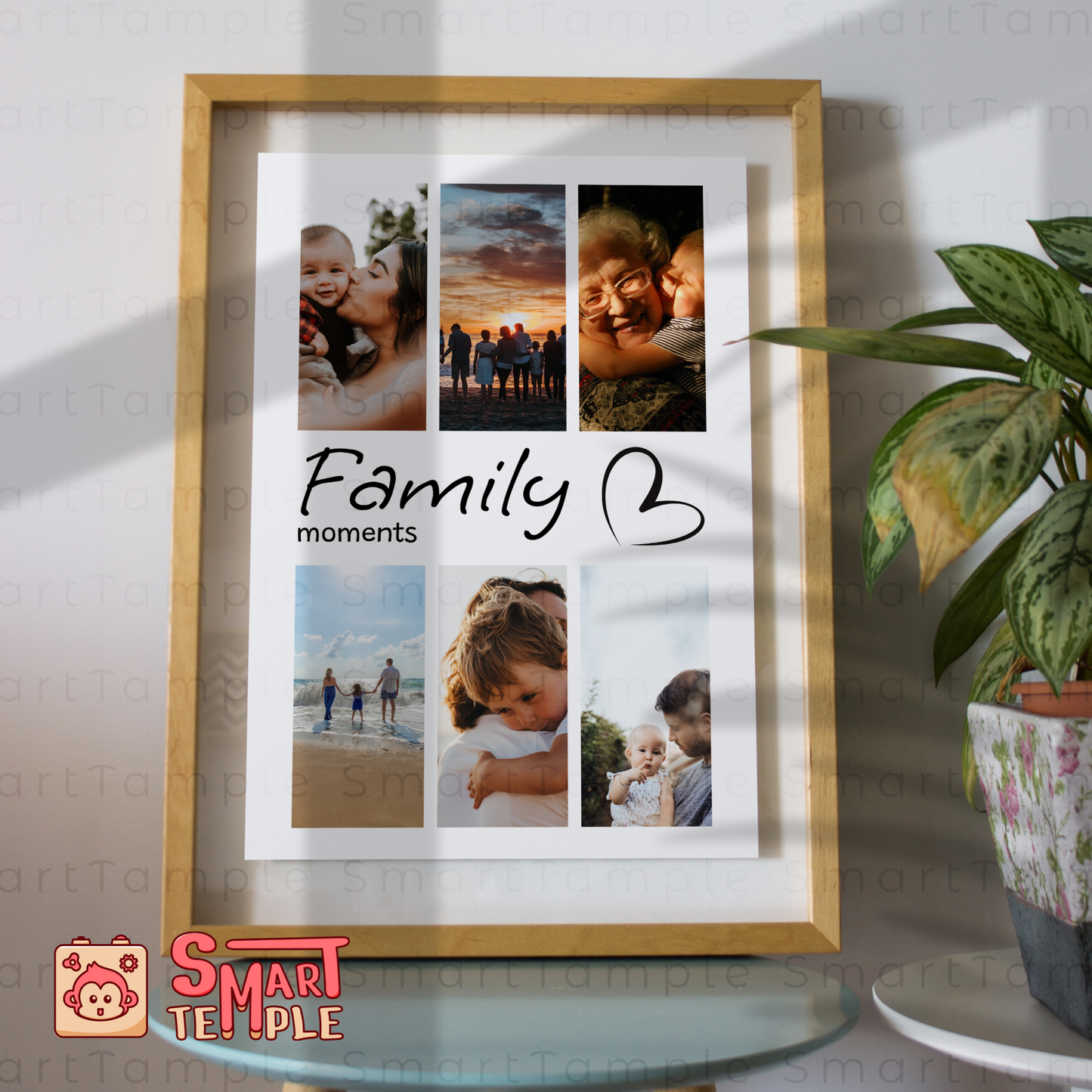 Personalised Framed Photo Collage, Framed Photo Print, Family Portrait, Family Photo, Custom Gift, Gift Ideas for Him or Her