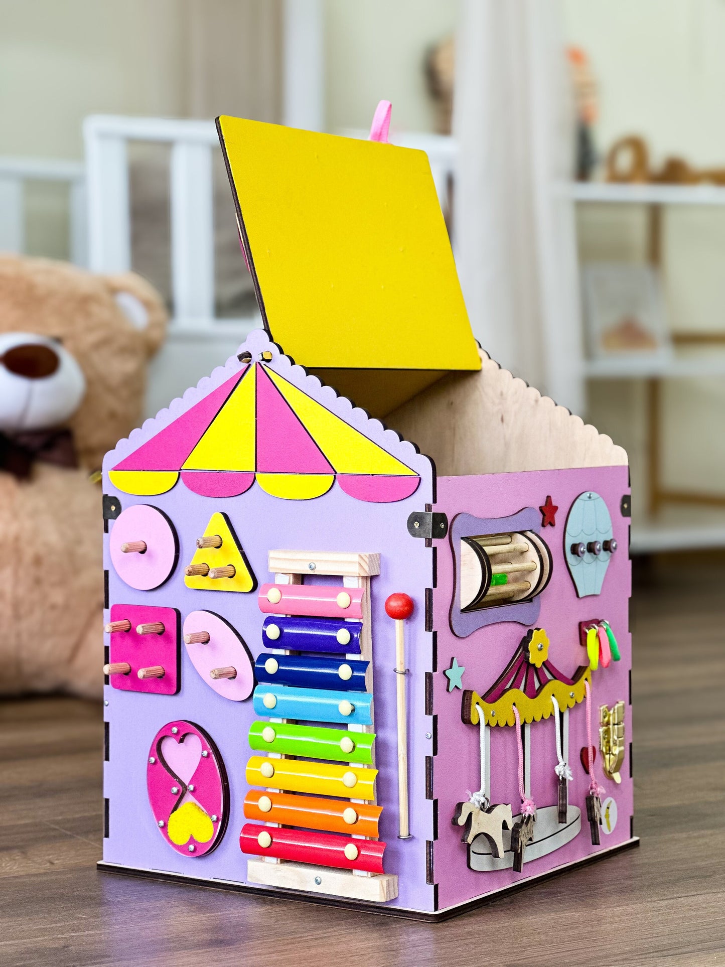 Busy Board House, Development Toy, Busy House for Kids, Baby Activity Center, Development Busy Cube, Activity House, Sensory House My Store